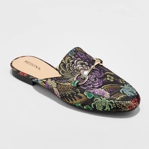 Floral Horsebit Mules